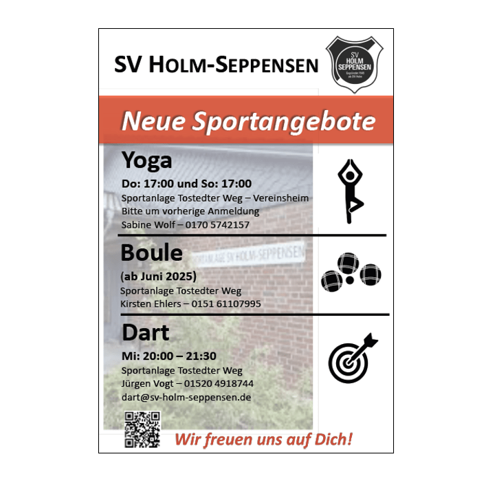 Neue Angebote beim SV-HoSe