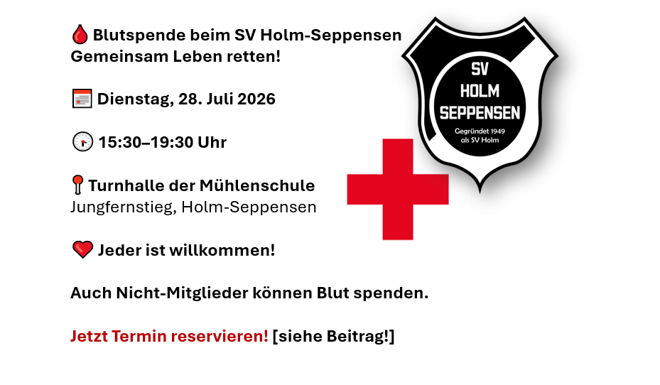 Blutspende beim SV Holm-Seppensen
